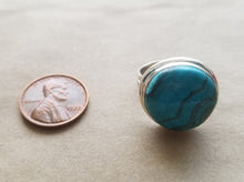 Load image into Gallery viewer, Malachite and chrysocolla ring (size 8)
