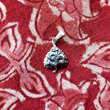 Load image into Gallery viewer, Om bohdi leaf sterling silver pendant
