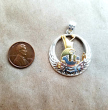 Load image into Gallery viewer, Horus sterling silver pendant
