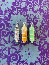 Load image into Gallery viewer, Wrapped crystal pendants
